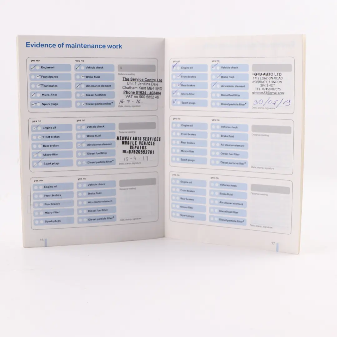 BMW E87 E90 E91 Service Booklet 01410011972 0011972