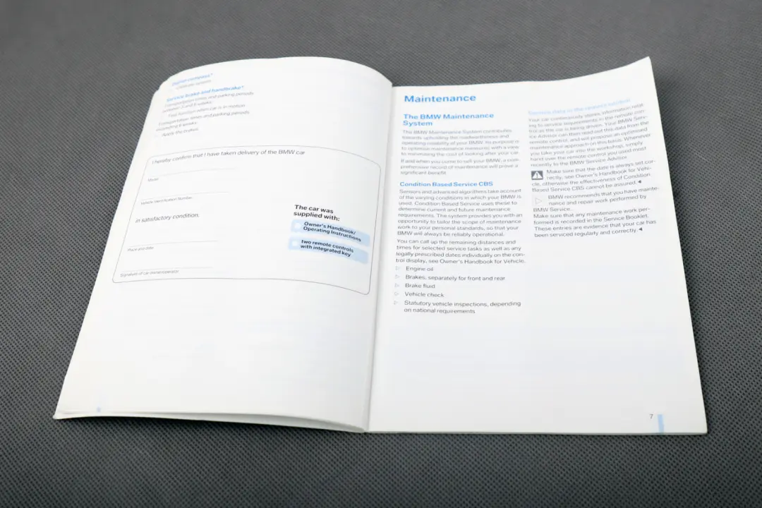 BMW 1 3 Series E87 E90 E91 Service Booklet 01410011972 0011972