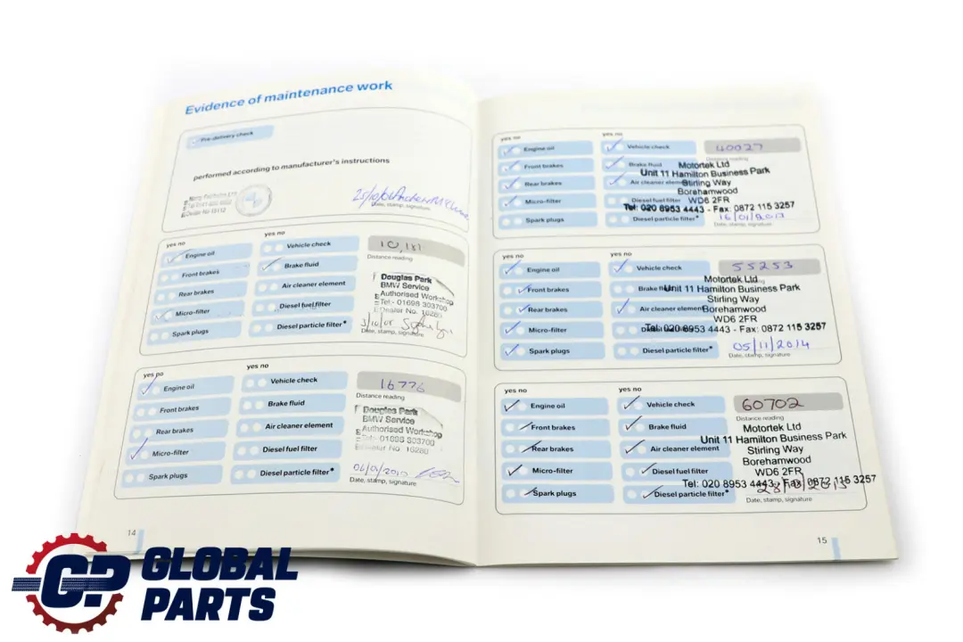 BMW 3 Series E90 E91 Service Book Booklet Owner's Handbook Pouch Case Set