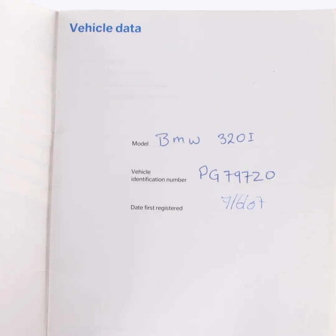 Service Booklet BMW E81 E87 E90 E91 E92 Service Book 0013062