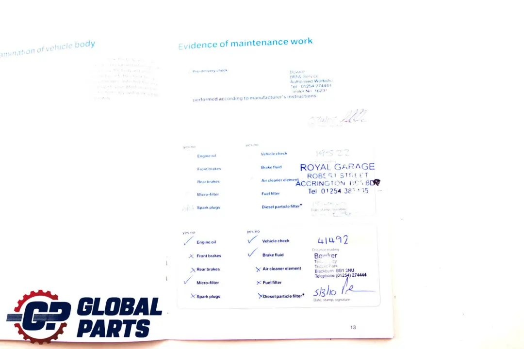 BMW 1 Series 2 E81 E87 LCI Service Booklet Owner's Handbook Pouch Wallet Case
