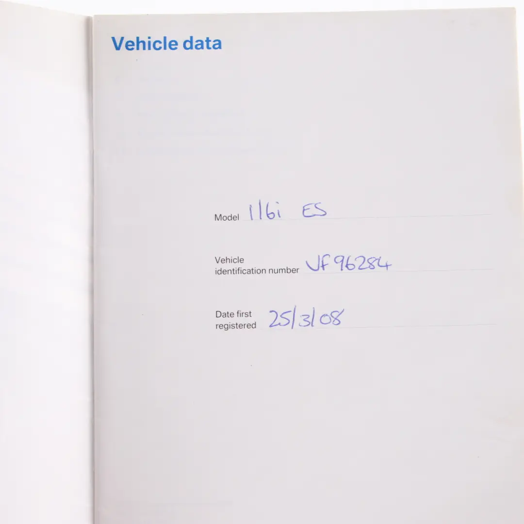 BMW E81 E87 LCI Service Booklet Owner's Handbook Manual Pouch Case Wallet
