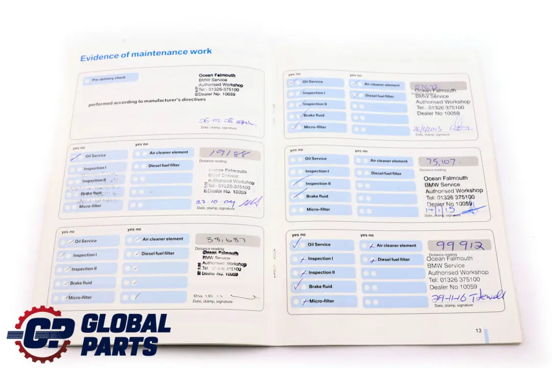 BMW X3 Series 1 E83 LCI Service Booklet Owner's Handbook Pouch Case Wallet