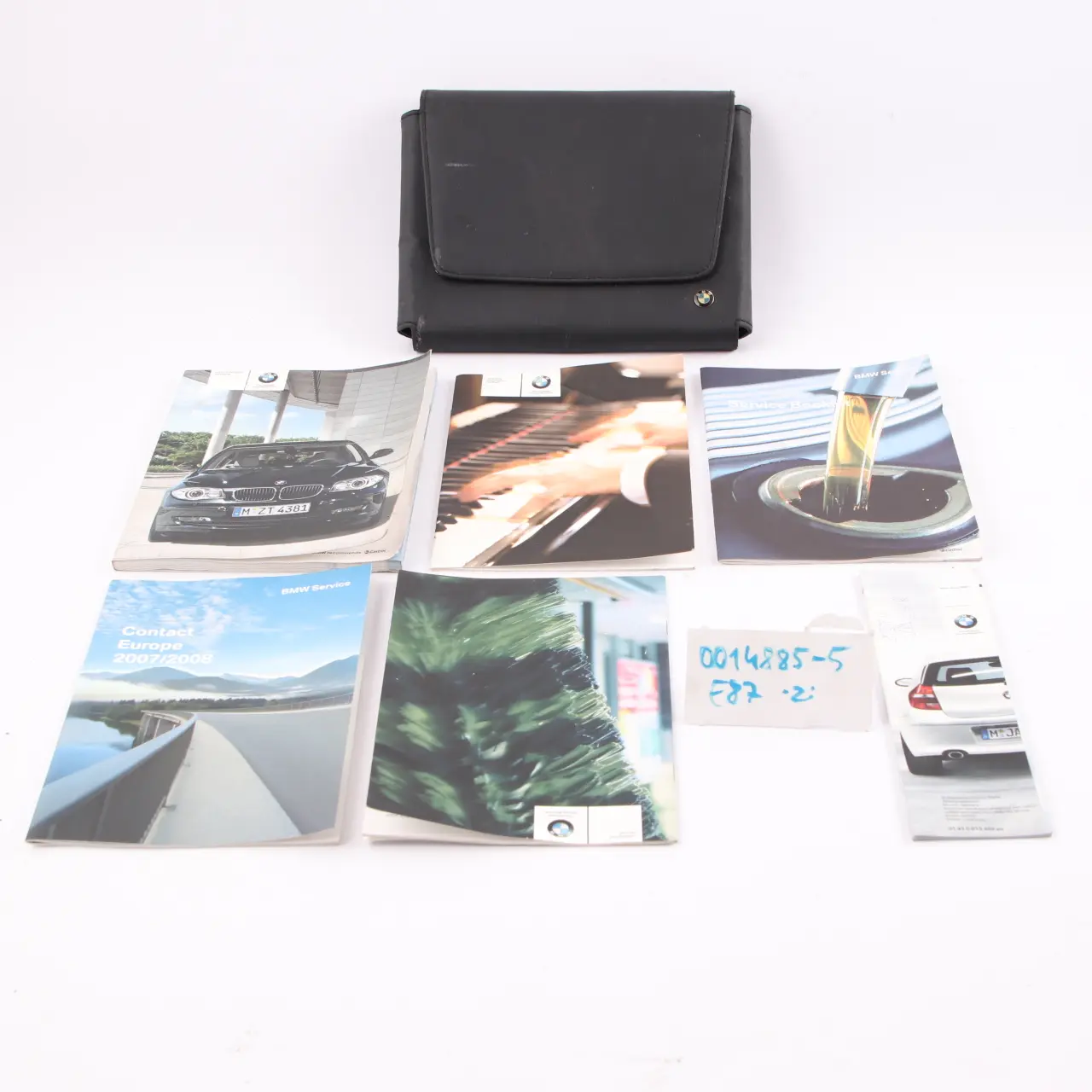 BMW E87 LCI Book Owner's Handbook Service Booklet Pouch Case Wallet Set 0014885