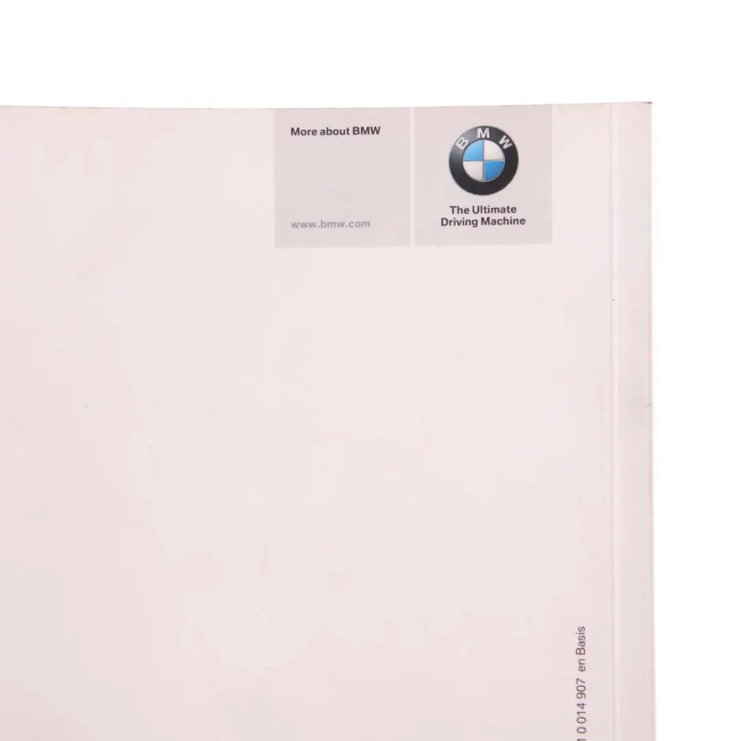 BMW E82 E88 Owner's Handbook Instructions Book 0014907