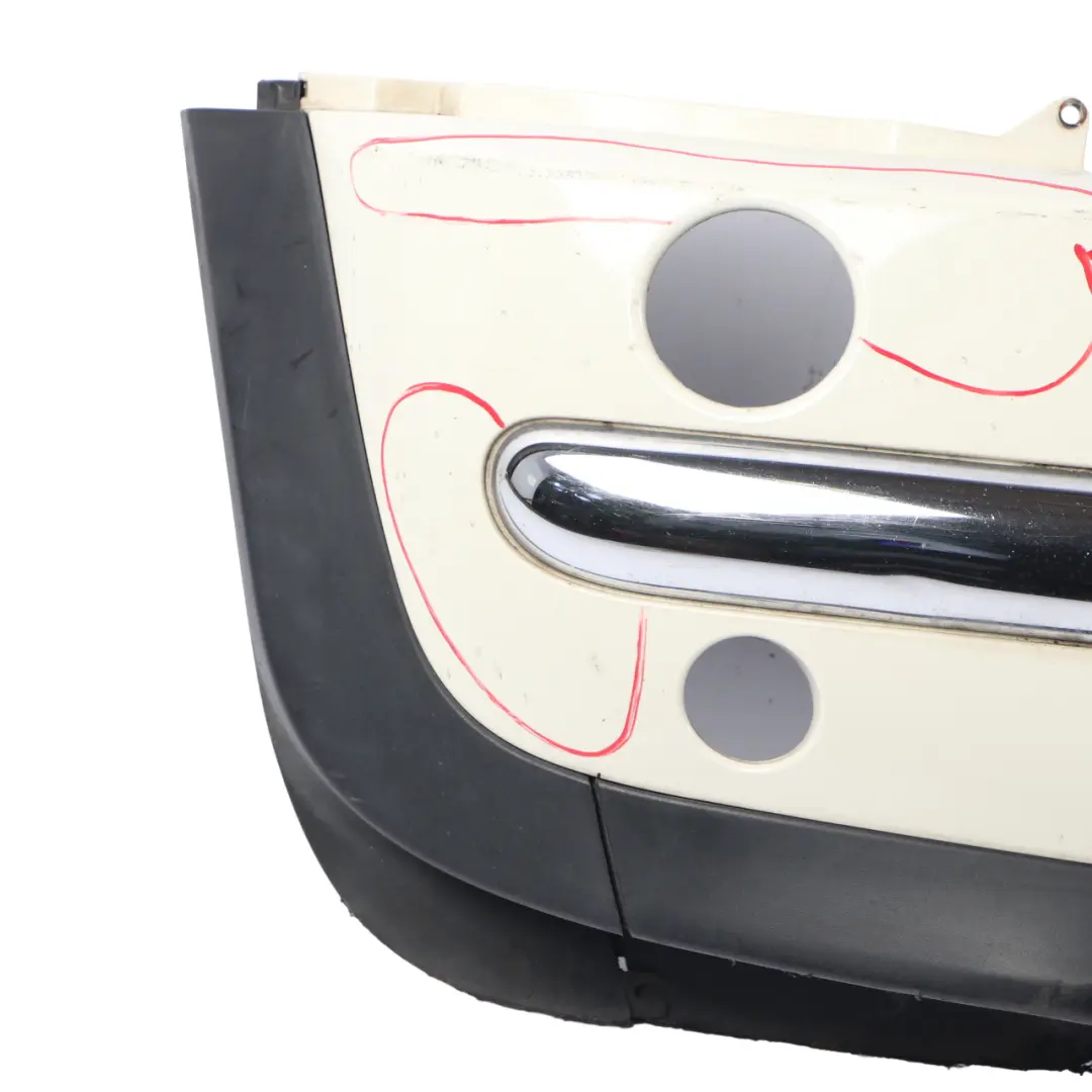 Mini R50 Front Bumper Complete Trim Panel Covering Pepper White - 850