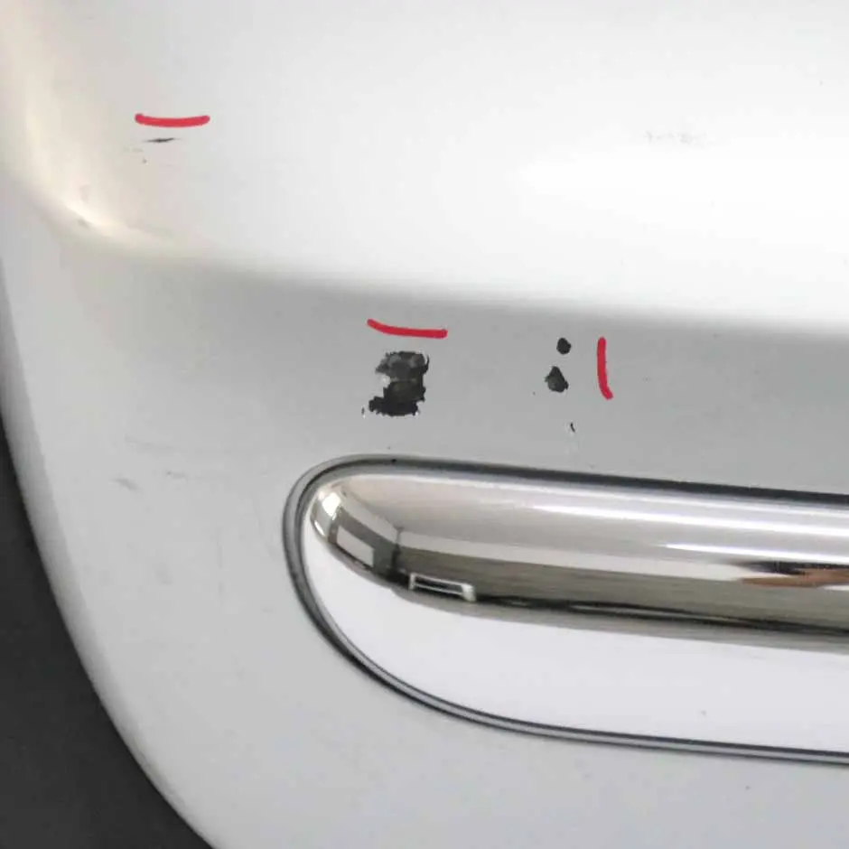 Mini R50 Rear Bumper Trim Panel Covering Pure Silver Metallic - 900