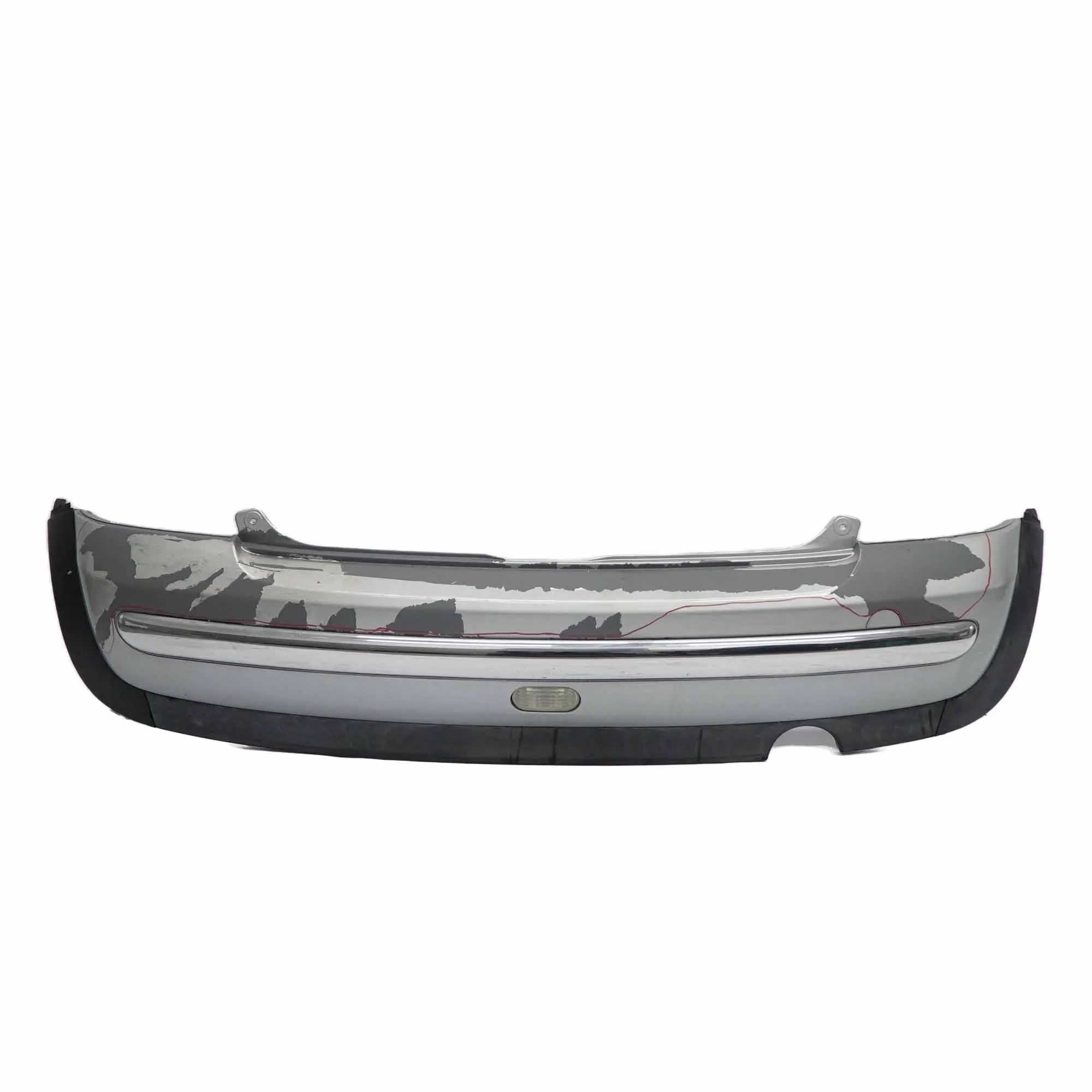 Mini R50 Rear Bumper Trim Panel Covering Beam Pure Silver Metallic - 900