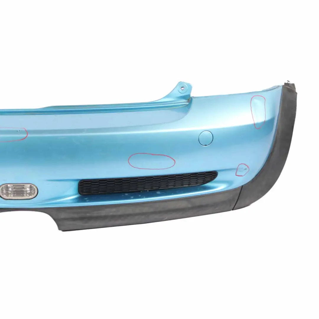 Mini R53 Rear Bumper Trim Cooper S Complete Panel Electric Blue Metallic - 870