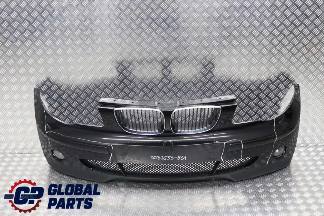 BMW 1 Series E87 Complete Front Bumper Trim Panel Black Sapphire Metallic - 475