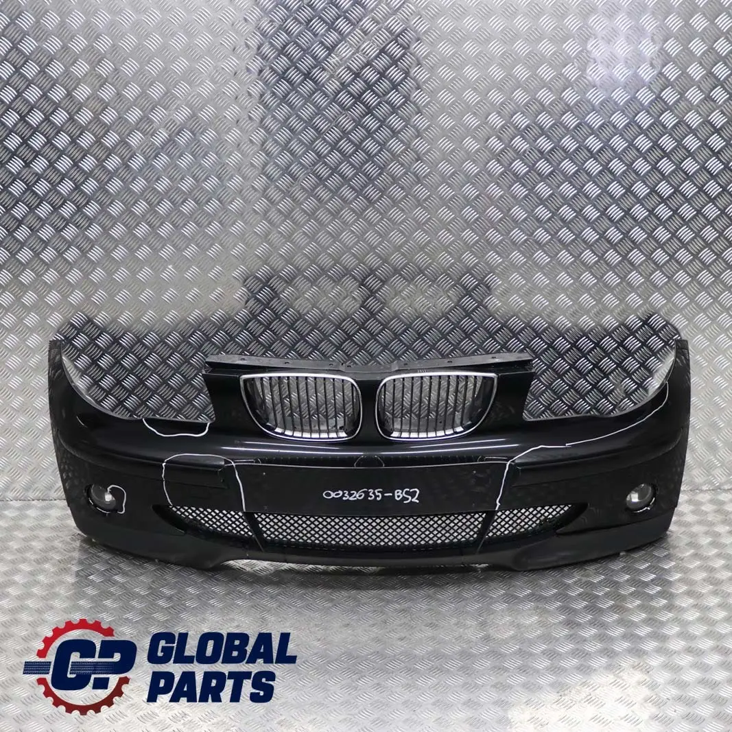 BMW 1 E87 2 Complete Front Bumper Trim Panel Black Sapphire Metallic - 475