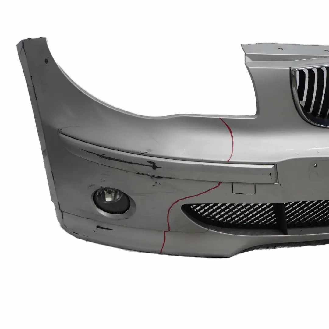 BMW E87 Front Bumper Complete Panel Titansilber Silber Silver Metallic - 354