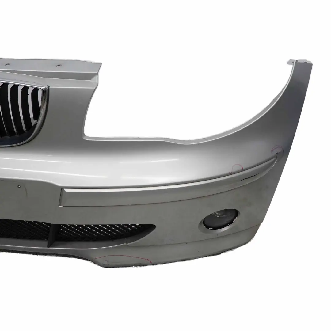 BMW E87 Front Bumper Complete Panel Titansilber Silber Silver Metallic - 354