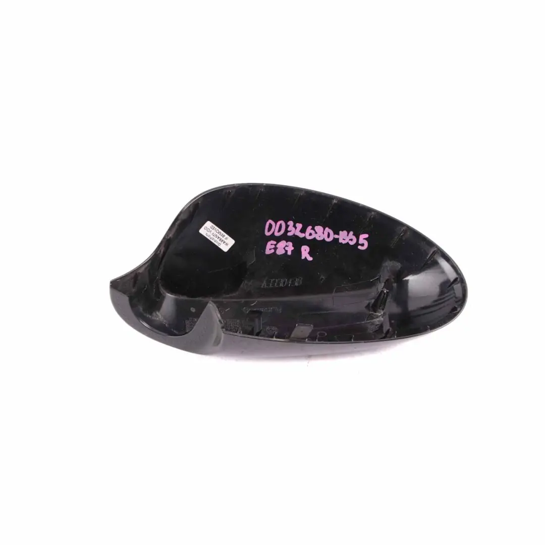 Wing Mirror Cover BMW E81 E87 5 Exterior Cap Right Black Sapphire Metallic 475