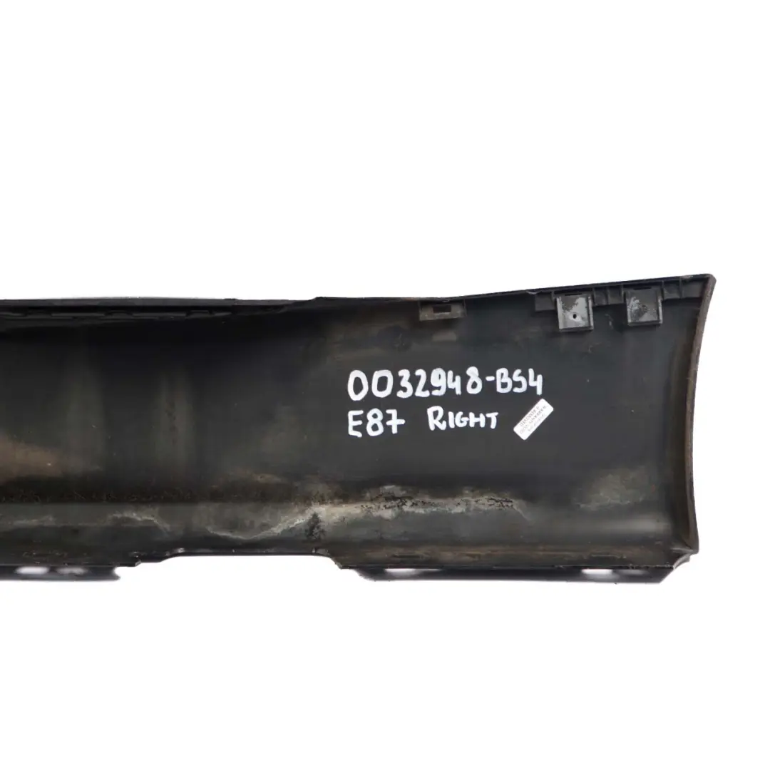 BMW E87 Sill Strip Side Skirt Right O/S Trim Panel Black Sapphire Metallic - 475