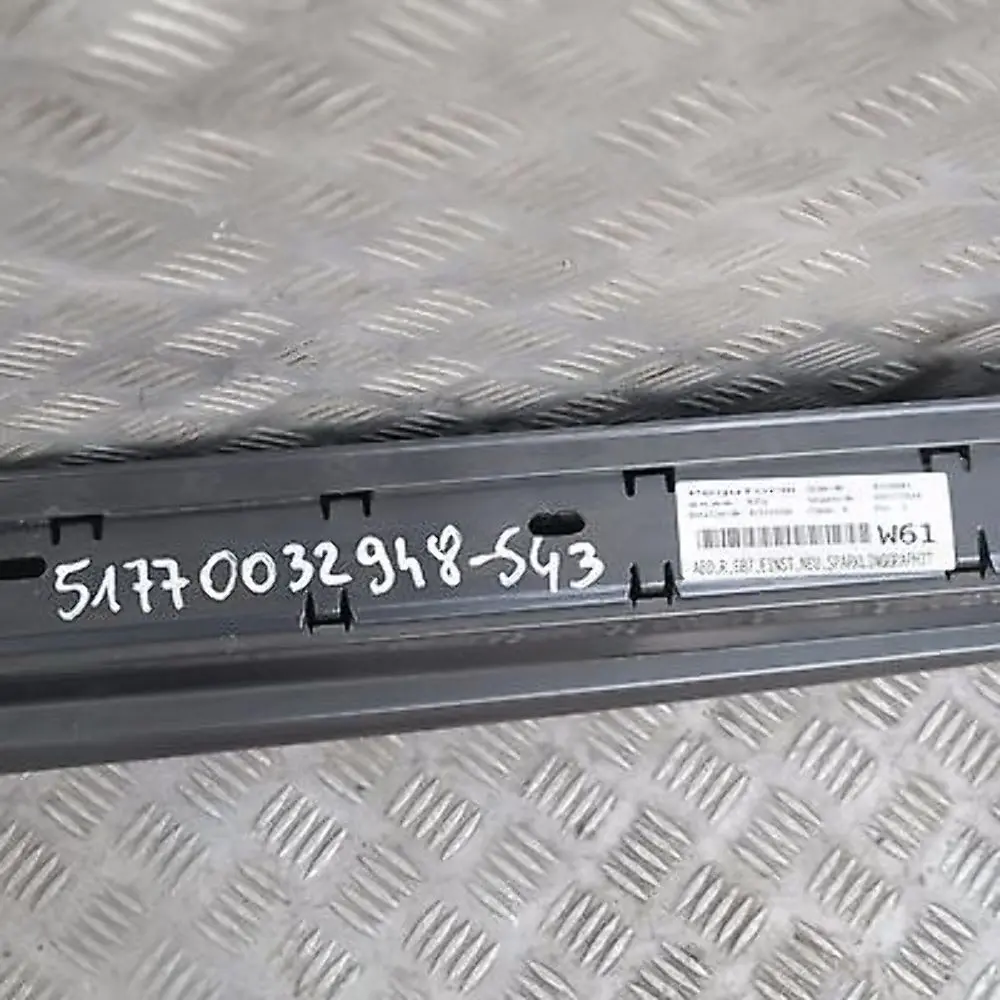 BMW 1 E87 Bas de Porte Couverture Seuil Droite Mousseux Graphite Metalique