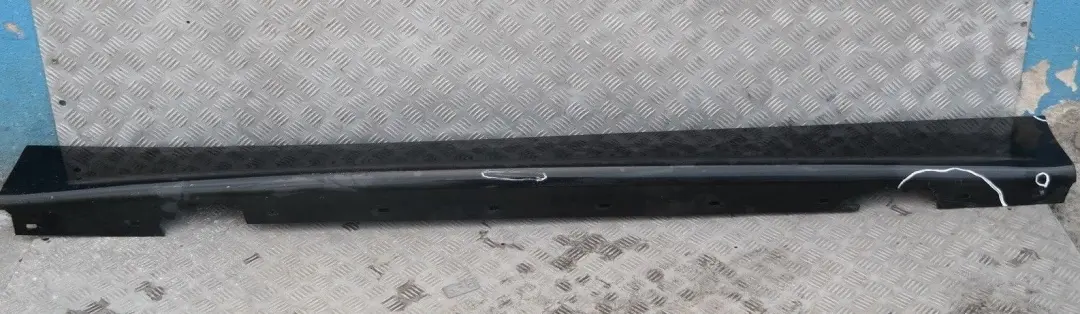 BMW E87 Sill tira lateral falda izquierda Negro Zafiro Metálico - 475