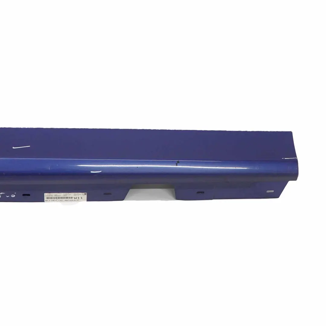 BMW E90 E91 Faldón lateral Sill Strip Derecha Montegoblau Blau Azul - A51