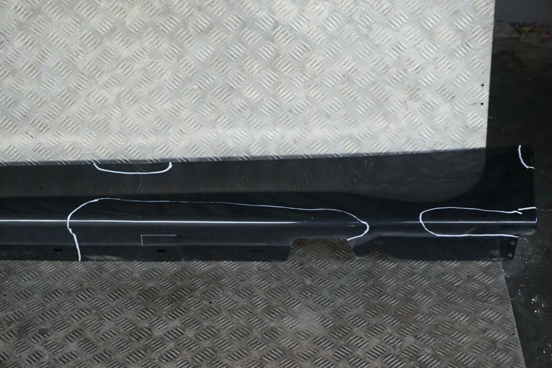 BMW 3 E90 E91 Bas de Porte Couverture Seuil a Gauche Noir Carbone Metallique 416