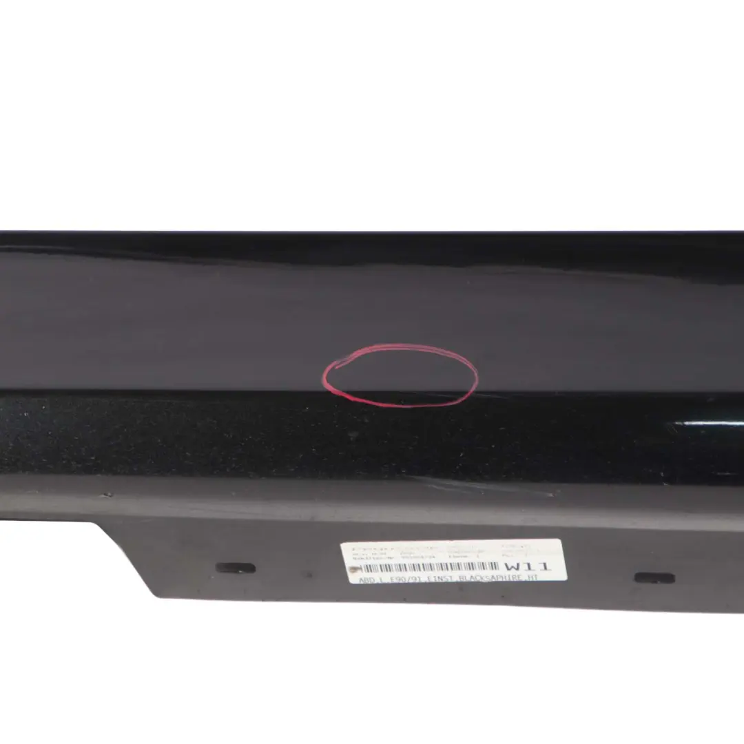 BMW 3 E90 E91 Cover Sill Strip Side Trim Skirt Left N/S Black Sapphire - 475