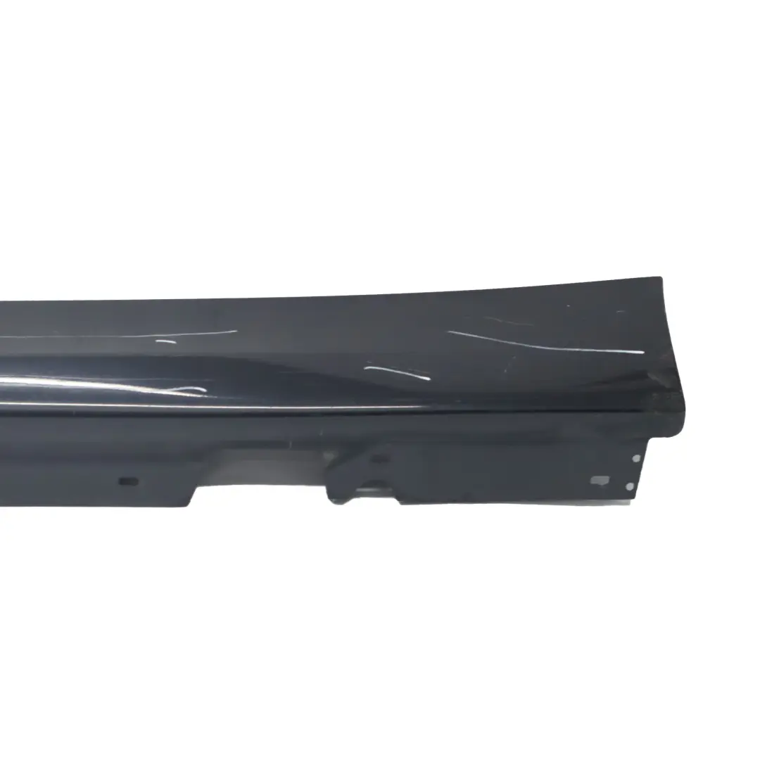 BMW 3 E90 E91 Bas de Porte Couverture Seuil a Gauche Noir de Carbone Metallique