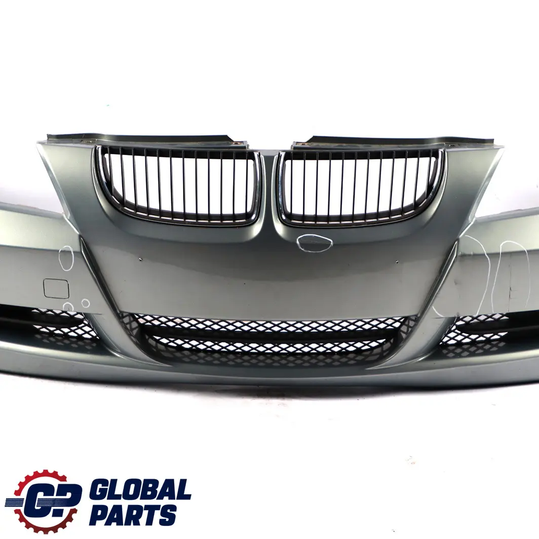 BMW 3 Series E90 E91 Complete Front Bumper Trim Panel Arktis Metallic - A34