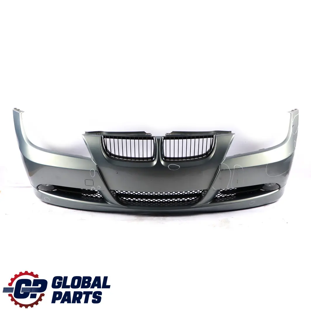 BMW 3 Series E90 E91 Complete Front Bumper Trim Panel Arktis Metallic - A34