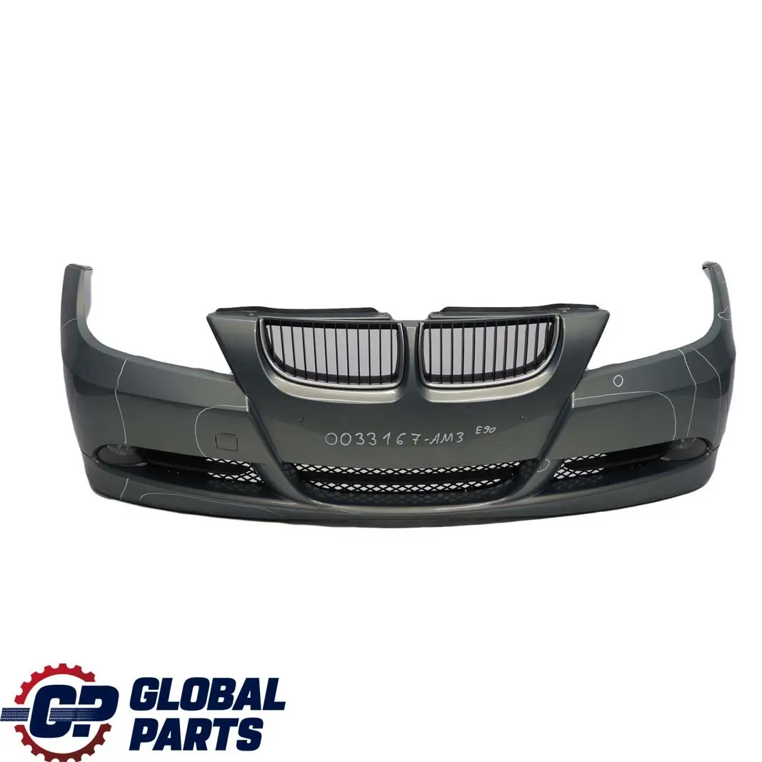 BMW 3 Series E90 E91 3 Complete Front Bumper Trim Panel Arktis Metallic - A34