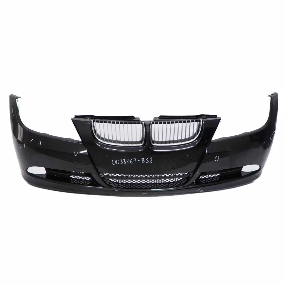 BMW E90 E91 Complete Front Bumper Trim Panel Black Sapphire - 475