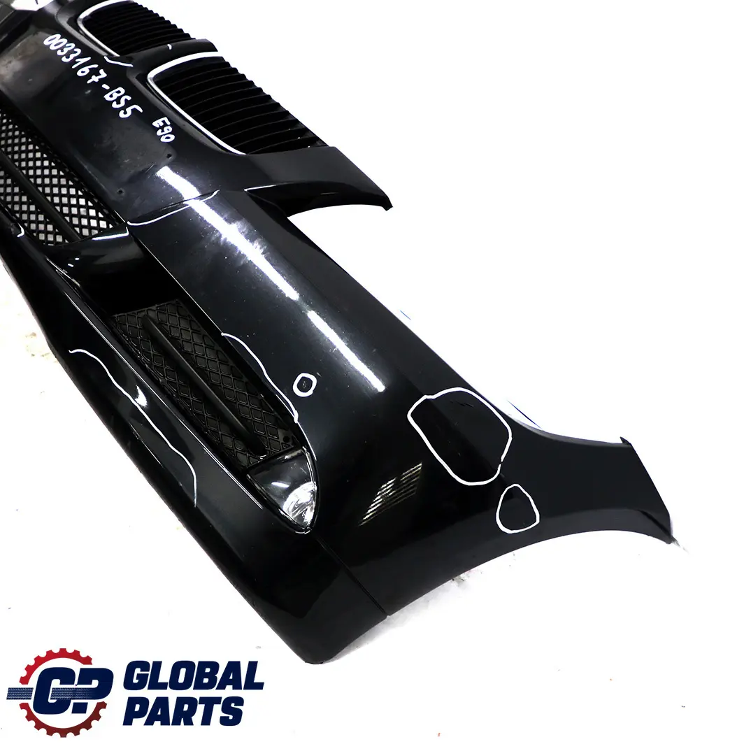 BMW 3 Series E90 E91 5 Front Bumper Trim Panel Complete Black Sapphire Metallic