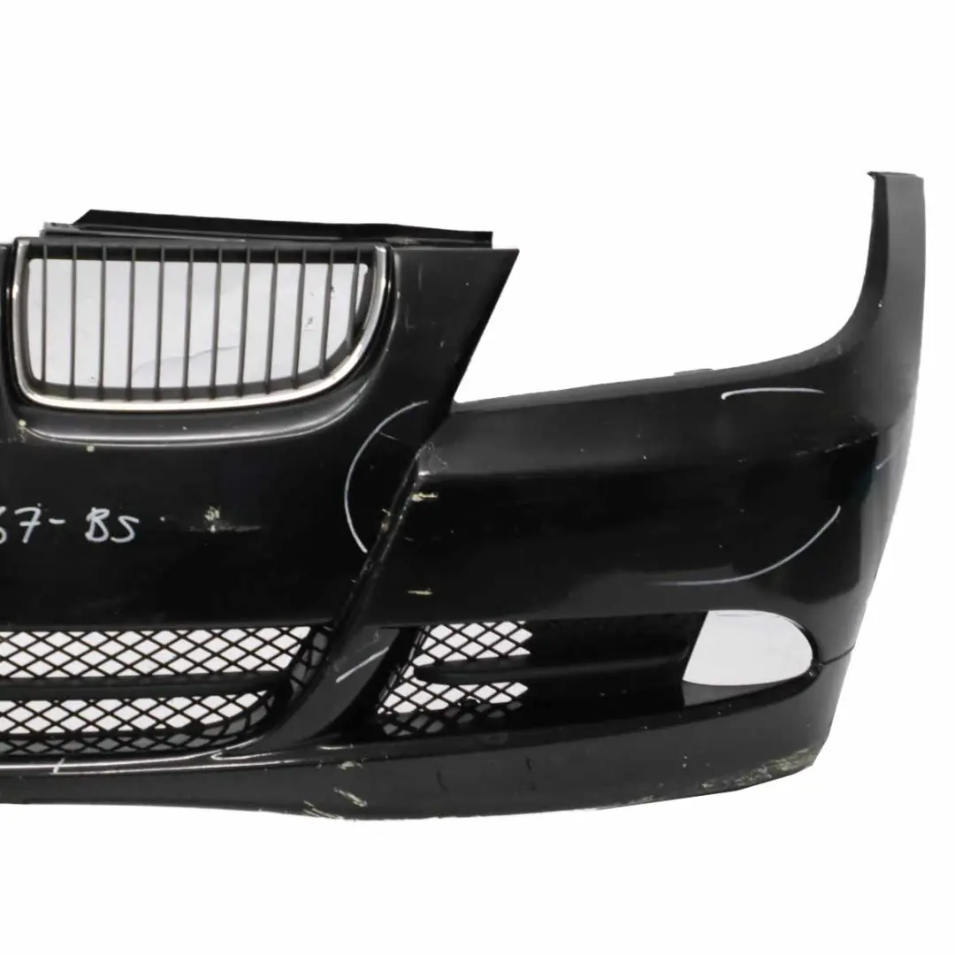 BMW E90 E91 Front Bumper Trim Panel Complete Black Sapphire Metallic - 475