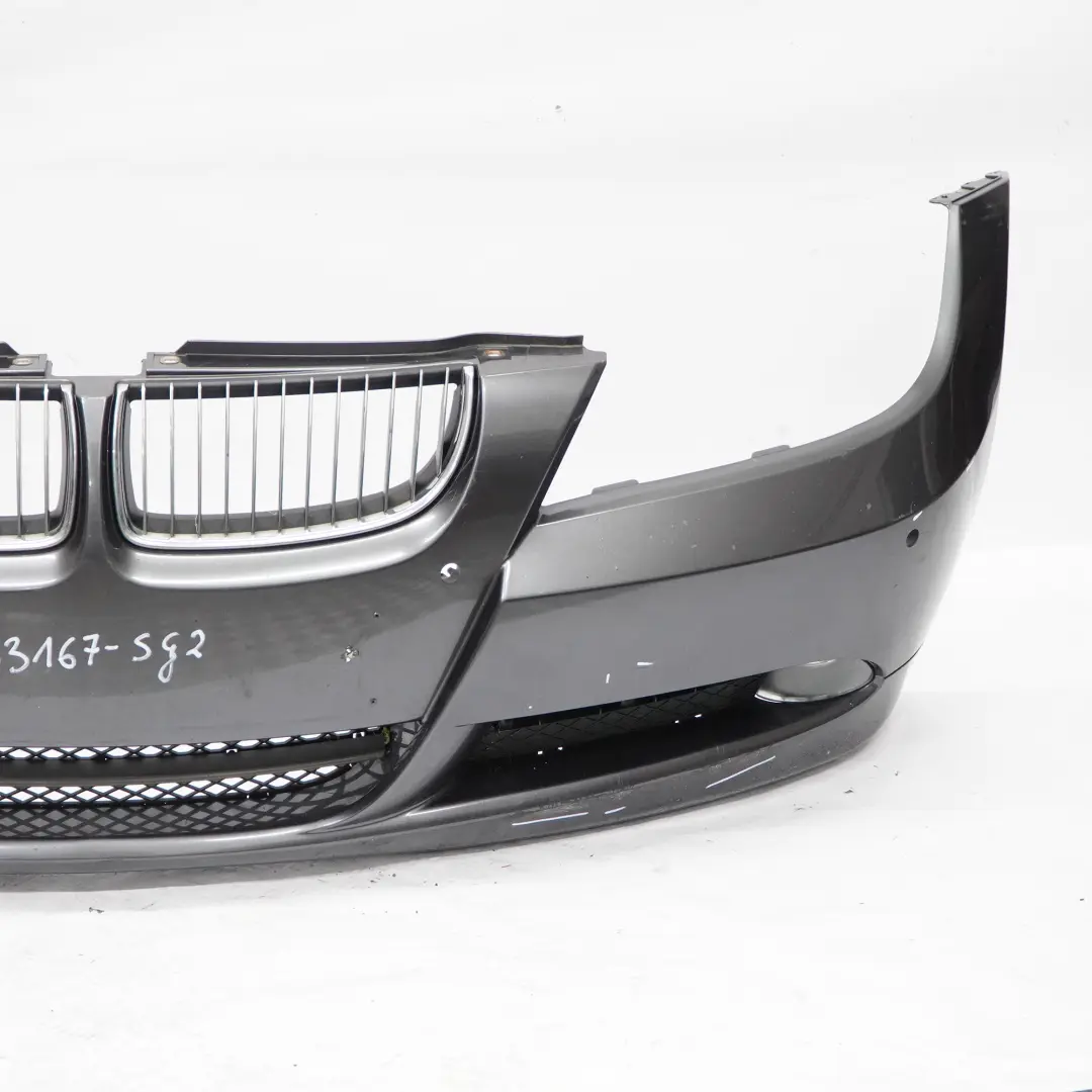 BMW E90 E91 Front Bumper Trim Panel Complete Sparkling Graphite - A22