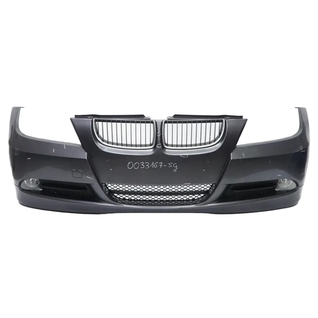 BMW E90 E91 Front Bumper Trim Panel Complete Sparkling Graphite - A22