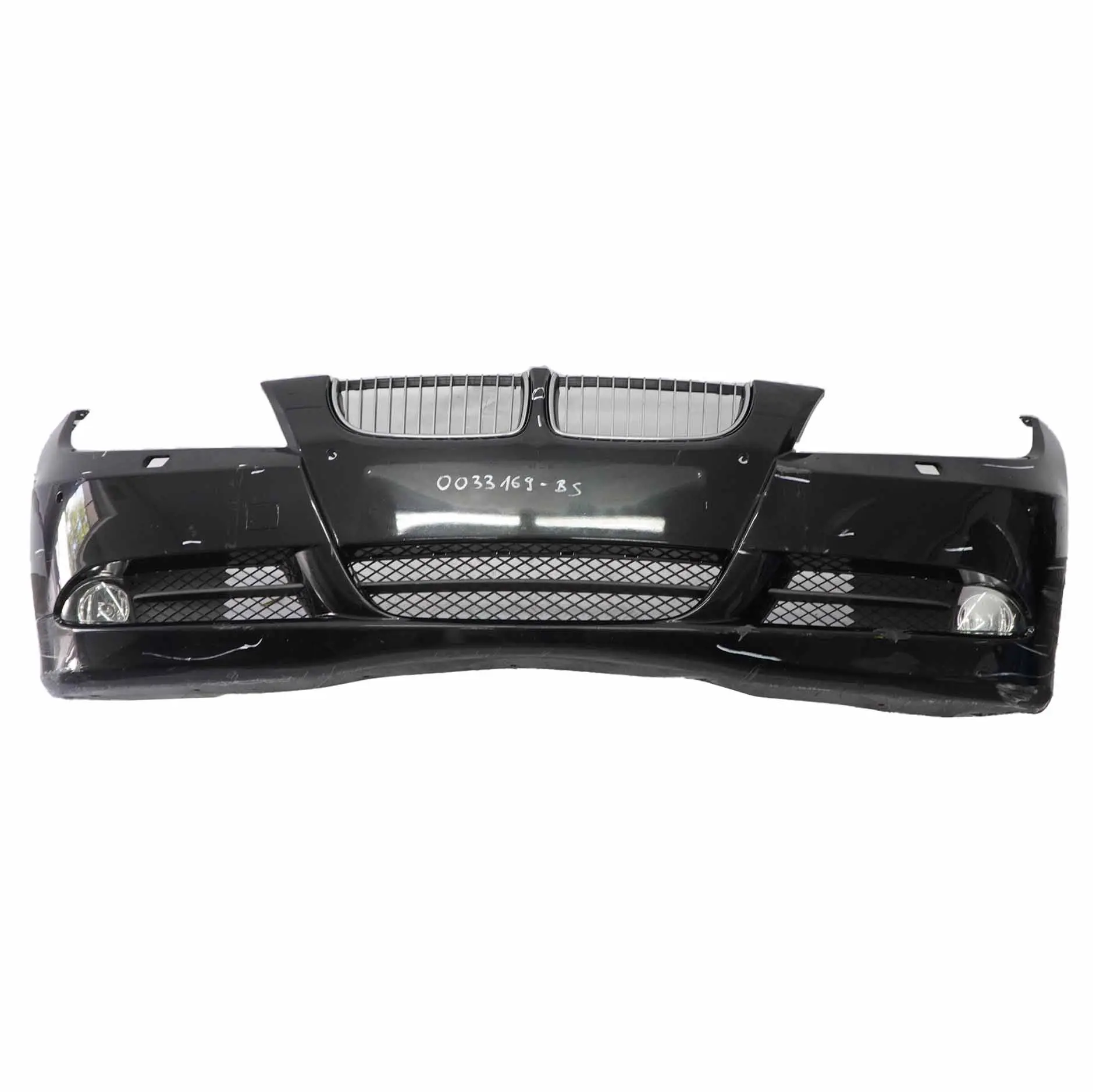 BMW E90 E91 Front Bumper Trim Panel Complete Black Sapphire Metallic - 475