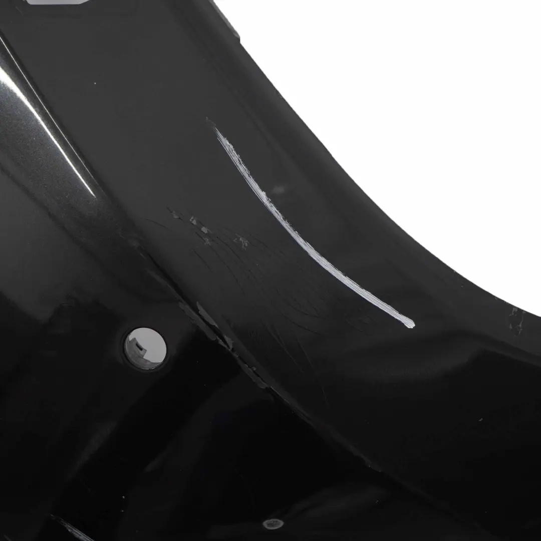 BMW E90 E91 Front Bumper Trim Panel Complete Black Sapphire Metallic - 475