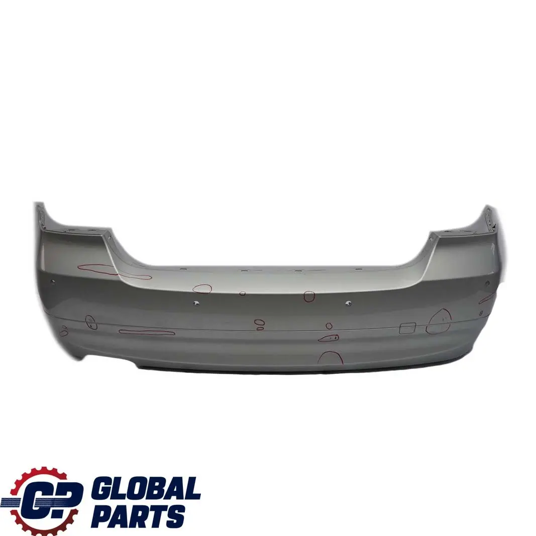 BMW 3 SERIES 2 E90 Rear Bumper PDC Titansilber Silver Silber Metallic - 354