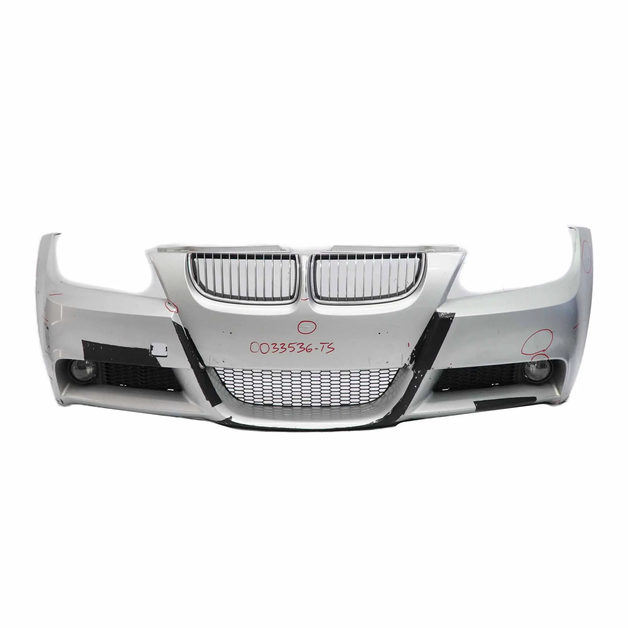 BMW E90 E91 M Sport Complete Front Bumper Trim Panel Titansilber Silver 354