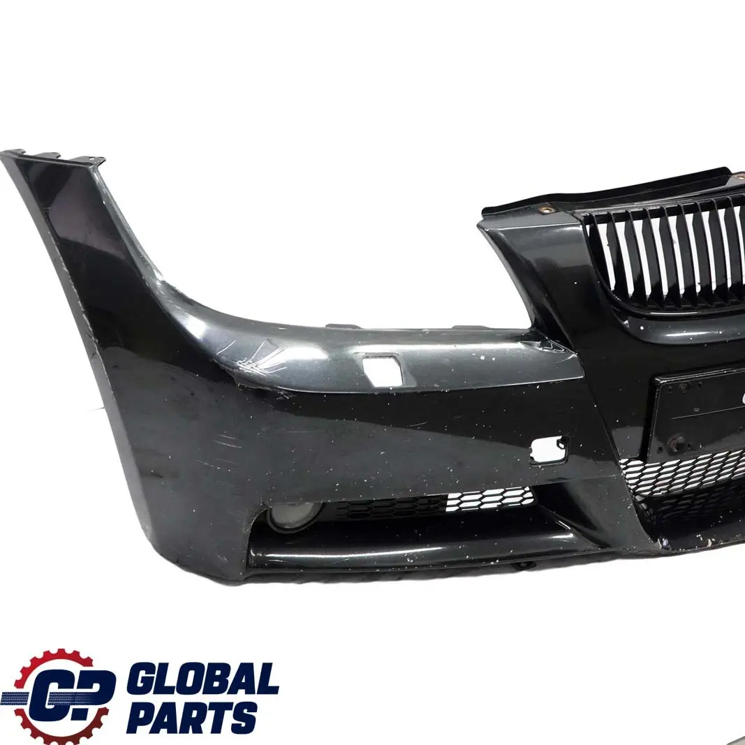 BMW 3 E90 E91 M Sport Complete Front Bumper Trim Panel Black Sapphire - 475