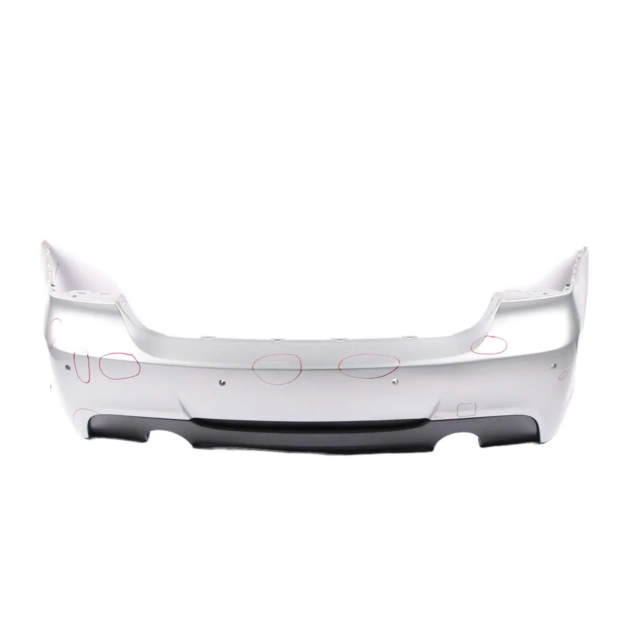 BMW 3 E90 335i 335d M Sport Rear Bumper PDC Titansilber Titan Silver Silber 354