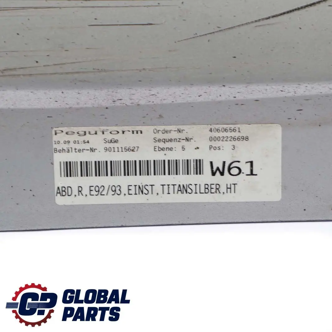 BMW 3 Series E92 E93 3 Sill Strip Side Skirt Right O/S Titansilber Titan Silver