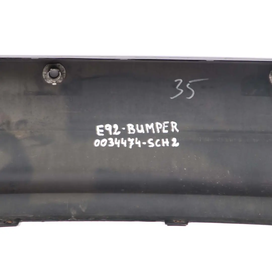 Bumper Rear BMW E92 Complete Trim Panel PDC Schwarz 2 Black - 668