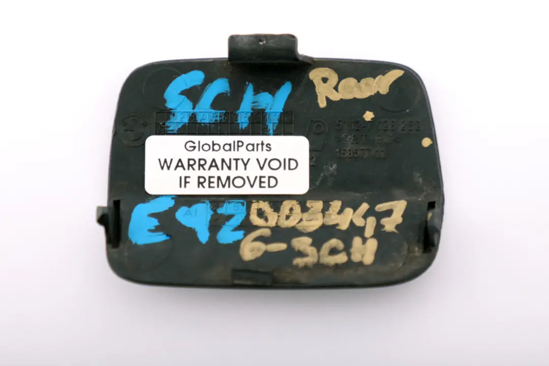 BMW 3 Series E92 E93 Rear Bumper Flap Towing Eye Schwarz 2 Black 7128262