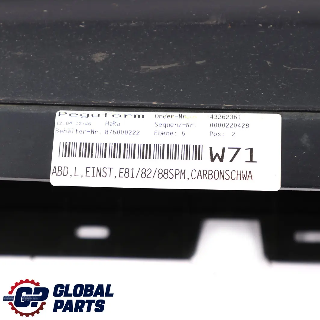 BMW 1 E81 E82 E88 M Sport Sill Strip Side Skirt Left N/S Carbonschwarz Carbon