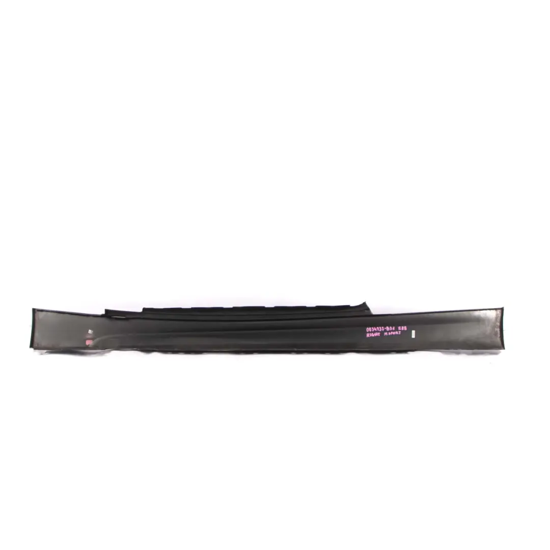 BMW E81 E82 E88 M Sport Sill Strip Skirt Right O/S Black Sapphire Metallic - 475