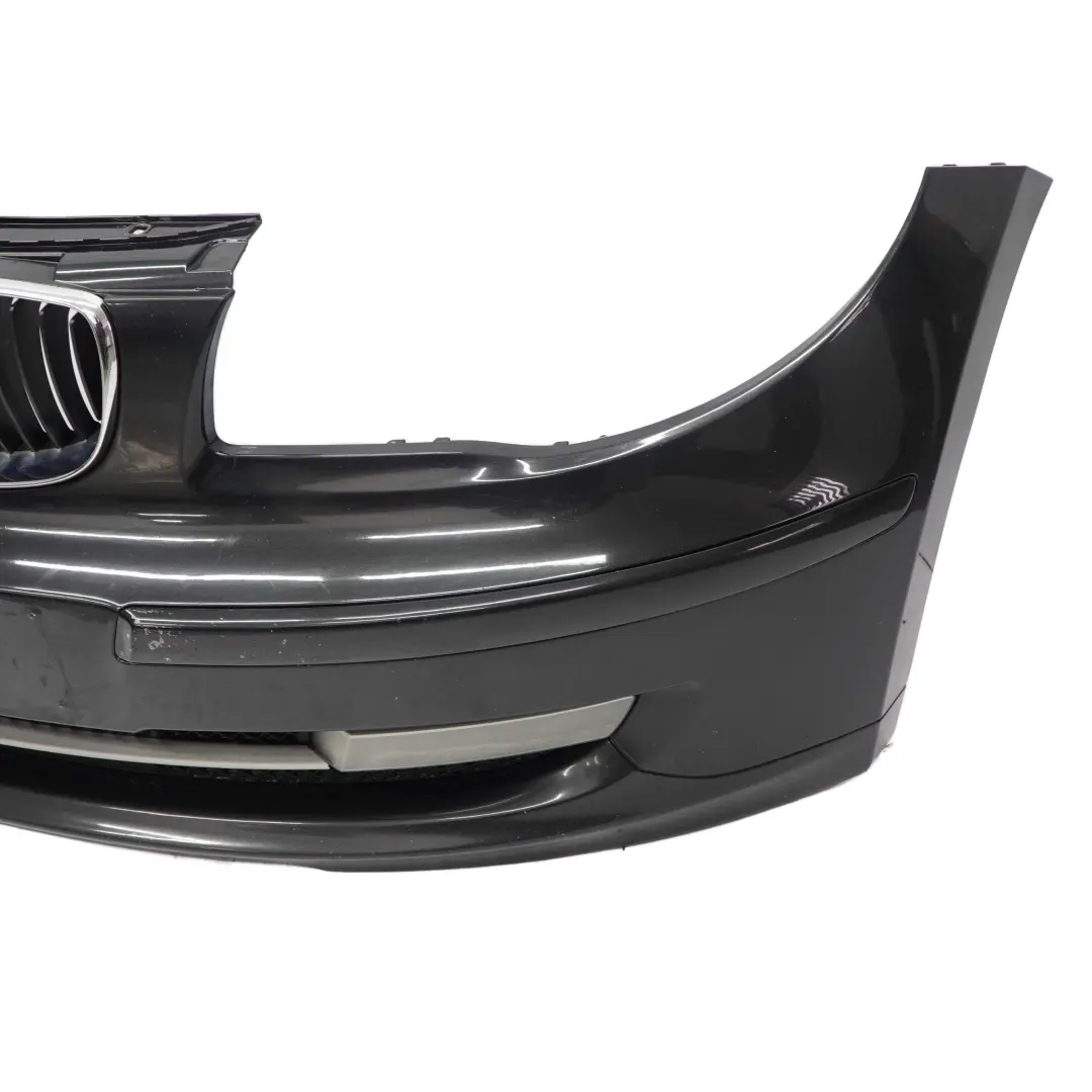 £BMW 1 E81 E87 LCI 5 Front Bumper Trim PDC Black Sapphire Metallic - 475