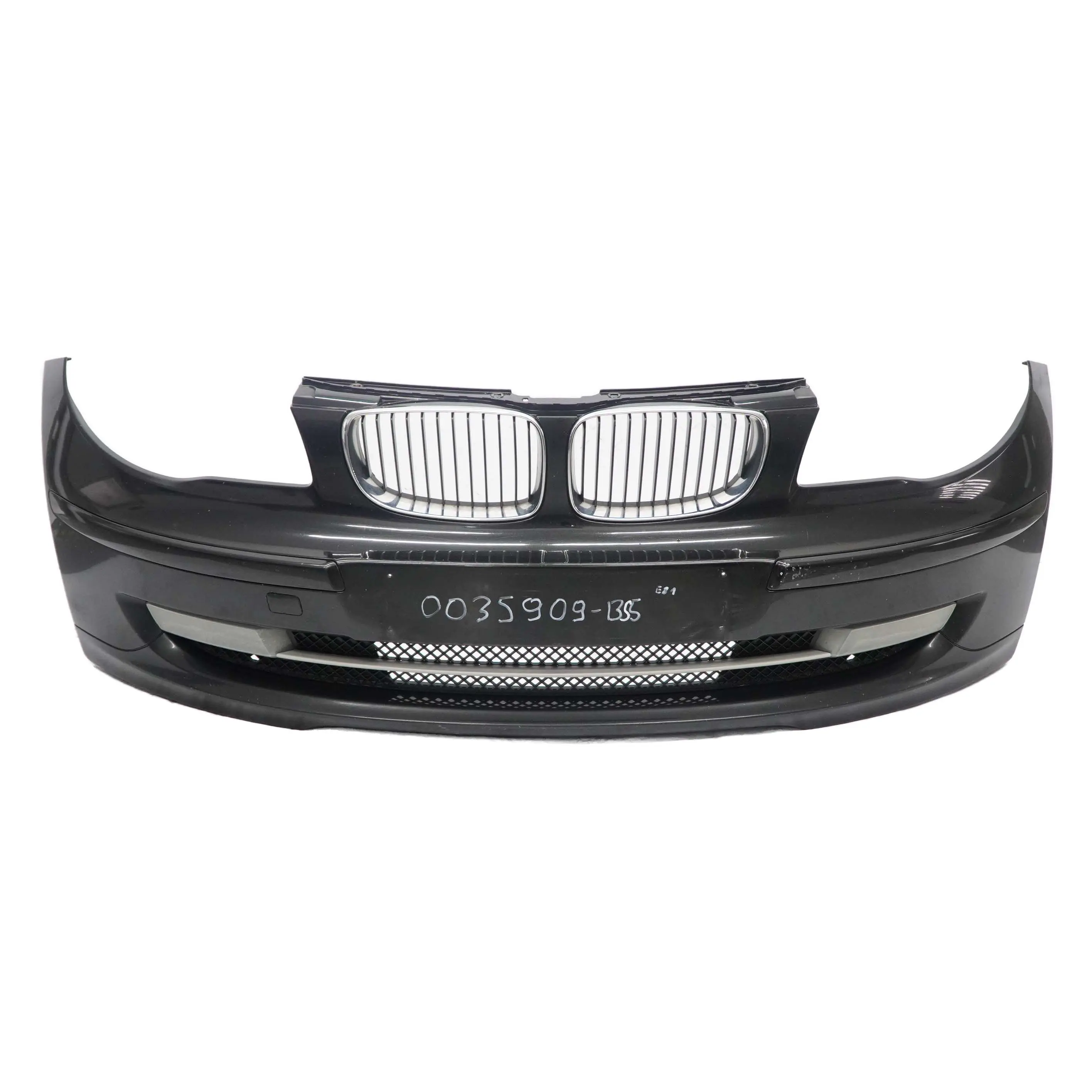 £BMW 1 E81 E87 LCI 5 Front Bumper Trim PDC Black Sapphire Metallic - 475