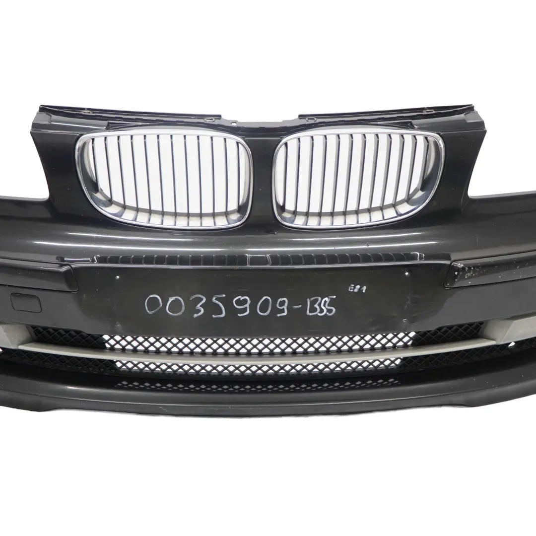 £BMW 1 E81 E87 LCI 5 Front Bumper Trim PDC Black Sapphire Metallic - 475