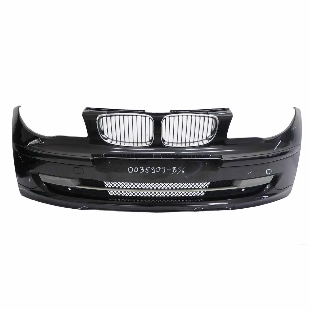 Front Bumper BMW E81 E87 LCI Trim Cover PDC Black Sapphire Metallic - 475