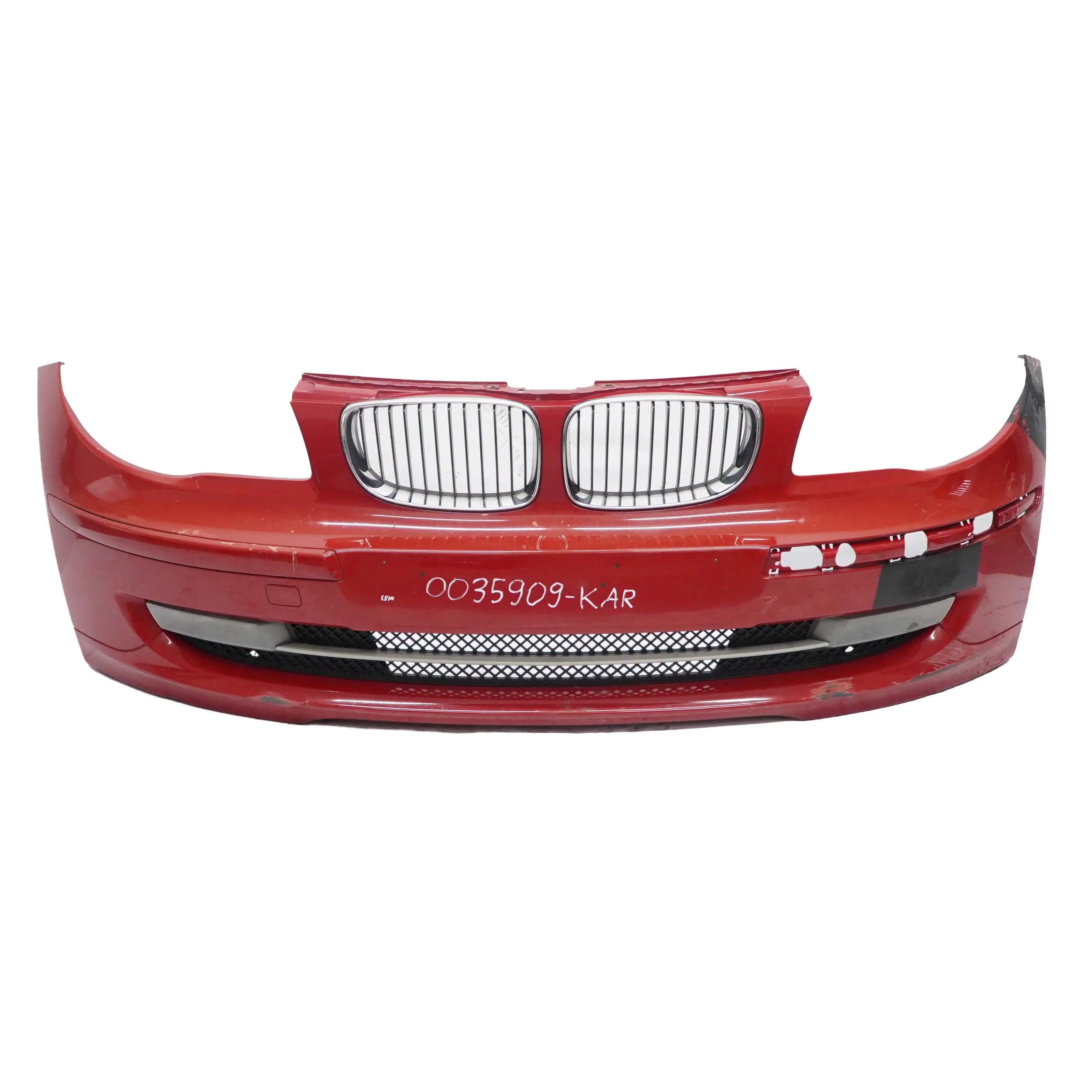 BMW 1 E81 E87 LCI Complete Front Bumper Trim Karmesinrot Crimson Red - A61