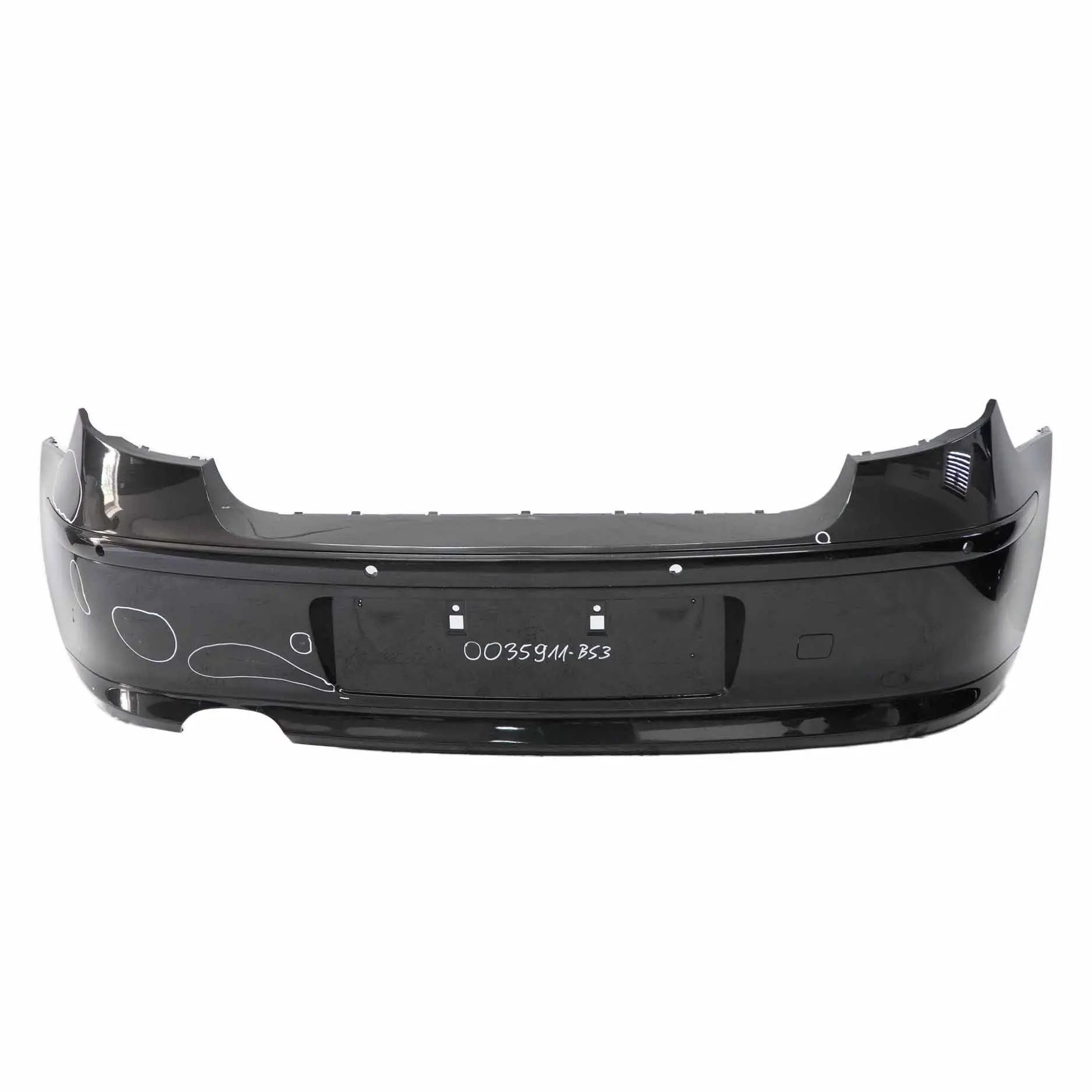 BMW E81 E87 LCI Rear Bumper Trim Panel PDC Black Sapphire Metallic - 475